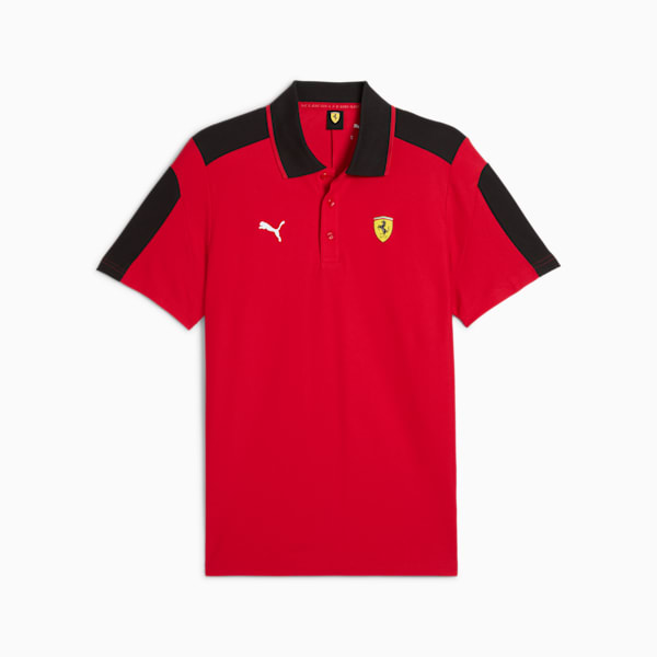 Polo Scuderia Ferrari Race MT7 Homme, Rosso Corsa, extralarge
